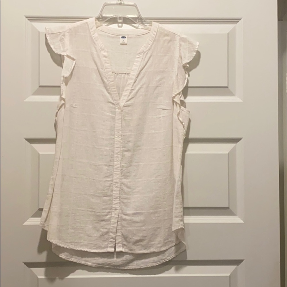 White Short Sleeve Old Navy Top